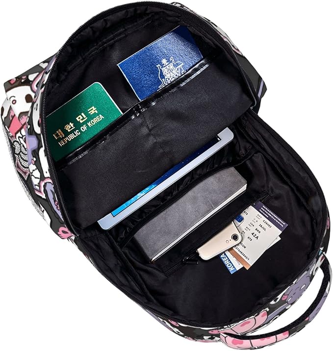 Cute Kawaii Backpack Sets for Kids, 3PCS Cartoon Anime Backpack Backpack with Lunch Box Bag Pencil Case School Travel Gift for Boys Girls