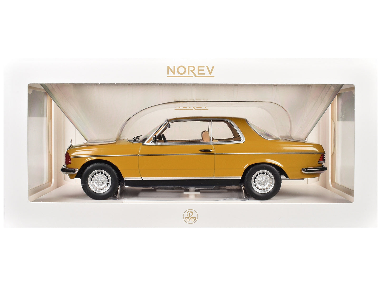 1980 Mercedes-Benz 280 CE Sahara Yellow 1/18 Diecast Model Car by Norev