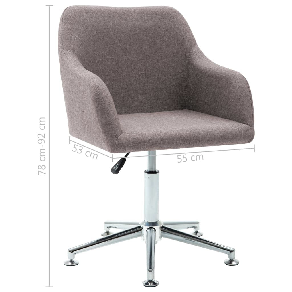 Office Chair Taupe Polyester Standard Adjustable Office Chair