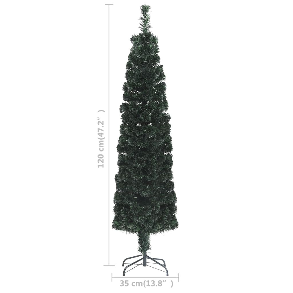 Christmas Tree Black and green Fiber optic, steel Slim