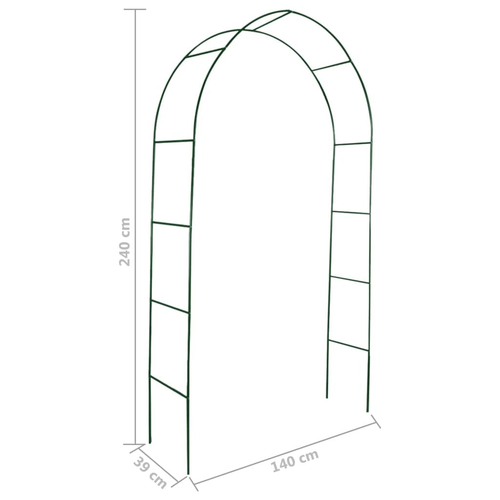 Garden Arch Dark Green Iron 2 pieces Durable Garden Arch