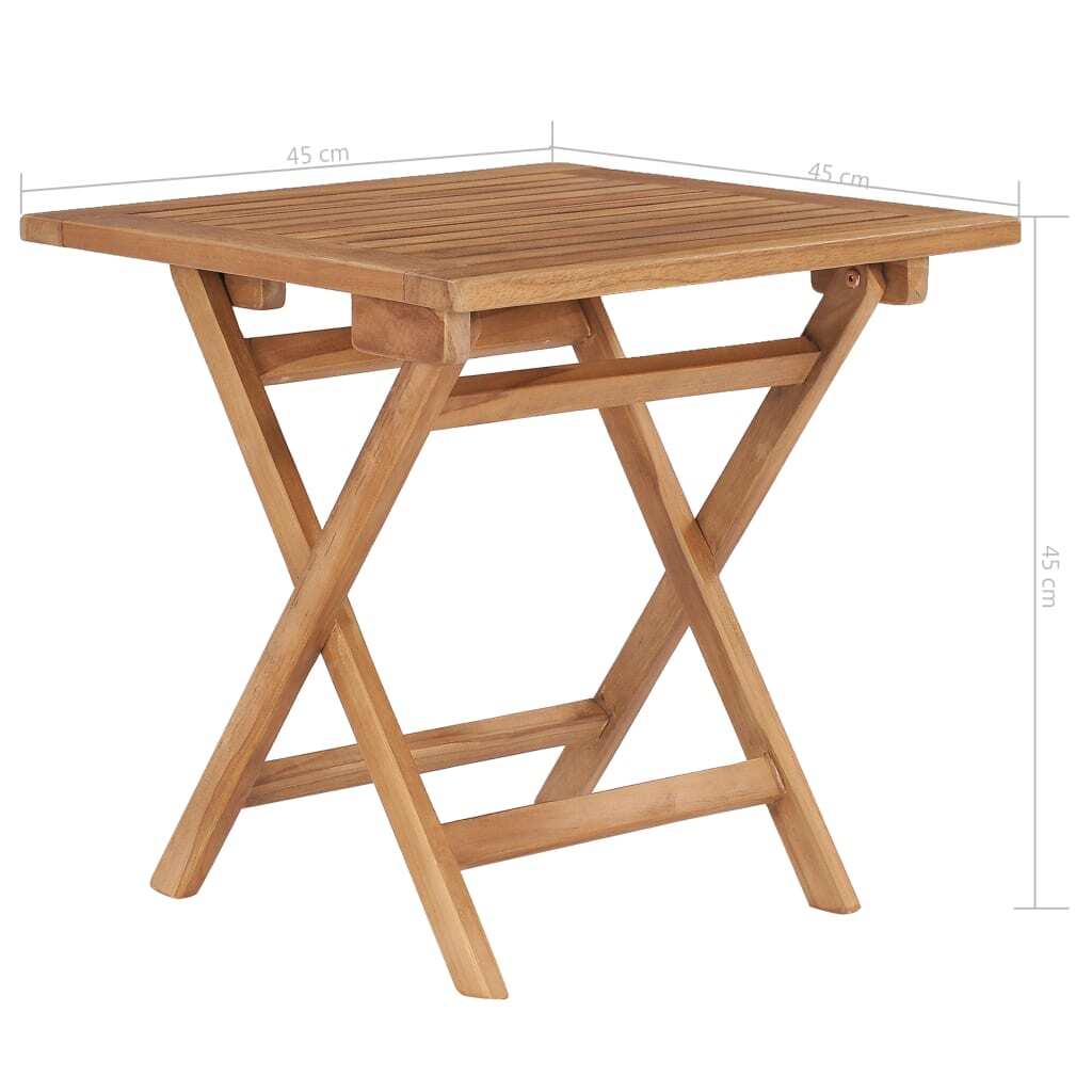 Outdoor Table Teak Solid Teak wood Small Foldable Outdoor Table