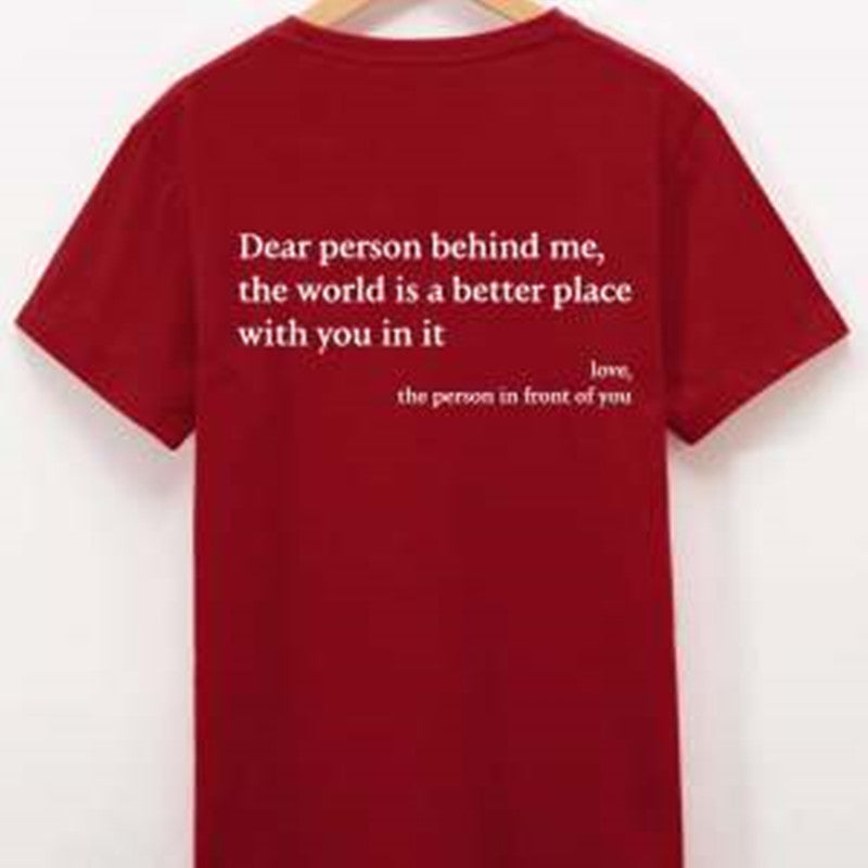 2023 New Fashion Womens Letter T-Shirt Round Neck Short Sleeve Slogan Tee Top