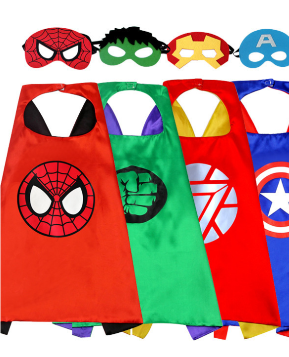 Superhero Party Favors 4 Sets- Superhero Capes, Superhero Masks and Slap Bracelets for Kids,Superhero Birthday Decorations Dress up costumes