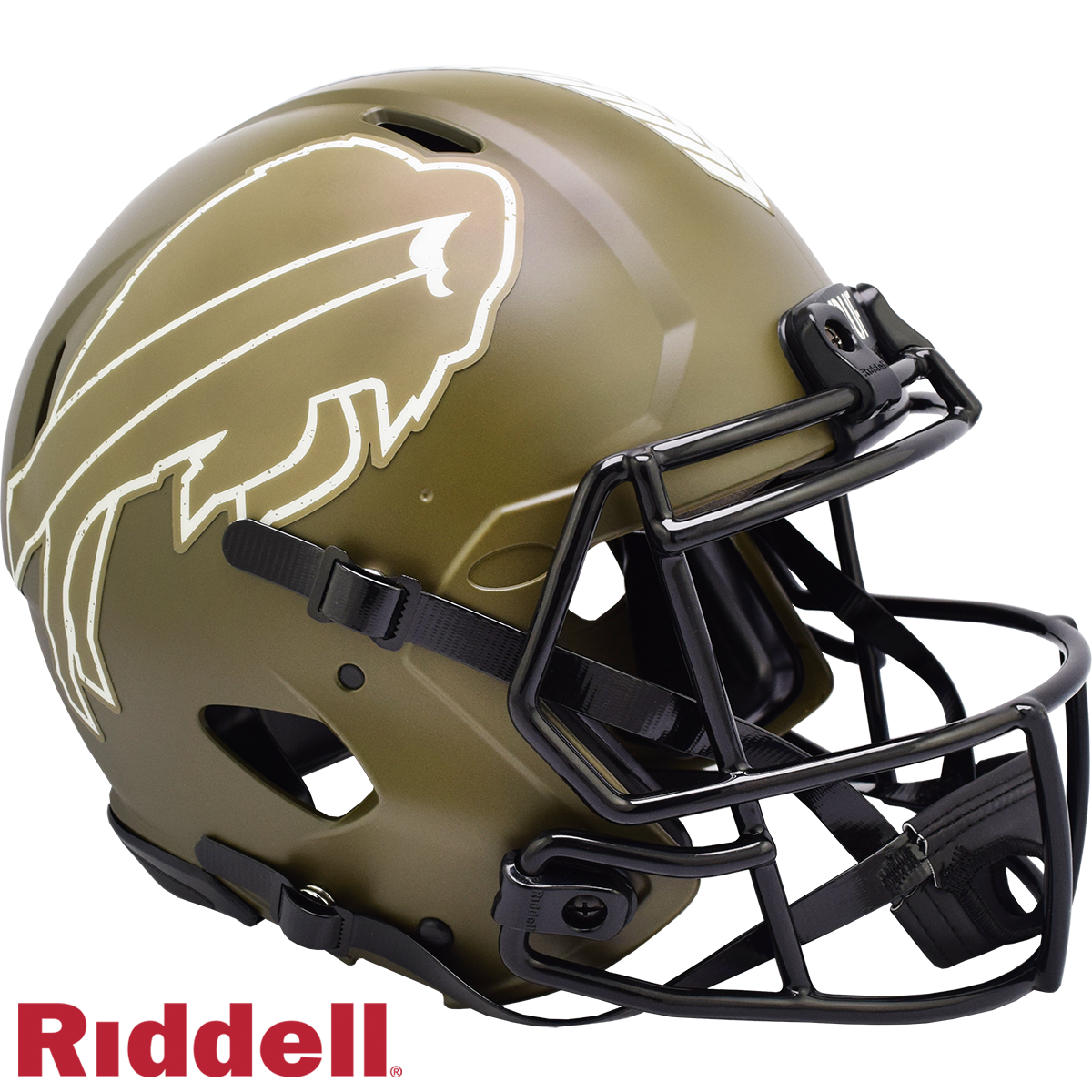 Buffalo Bills Helmet Riddell Authentic Full Size Speed Style Salute To Service 2022