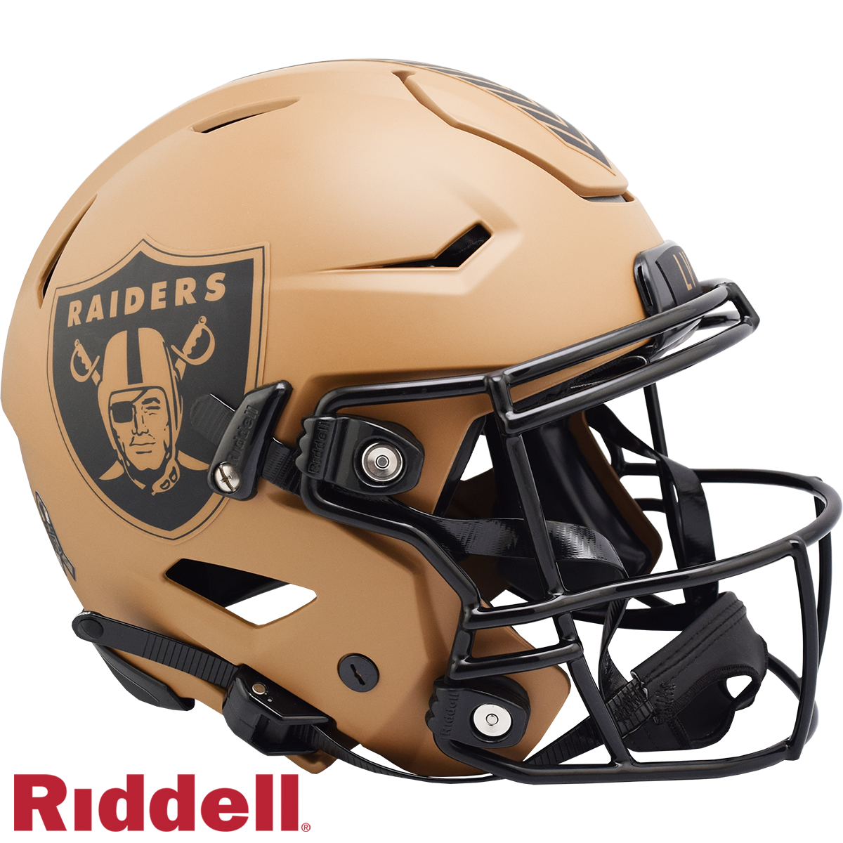 Las Vegas Raiders Helmet Riddell Authentic Full Size SpeedFlex Style Salute To Service 2023