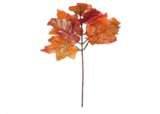 Fall Pick Glitter Maple Leaf 11 Inches