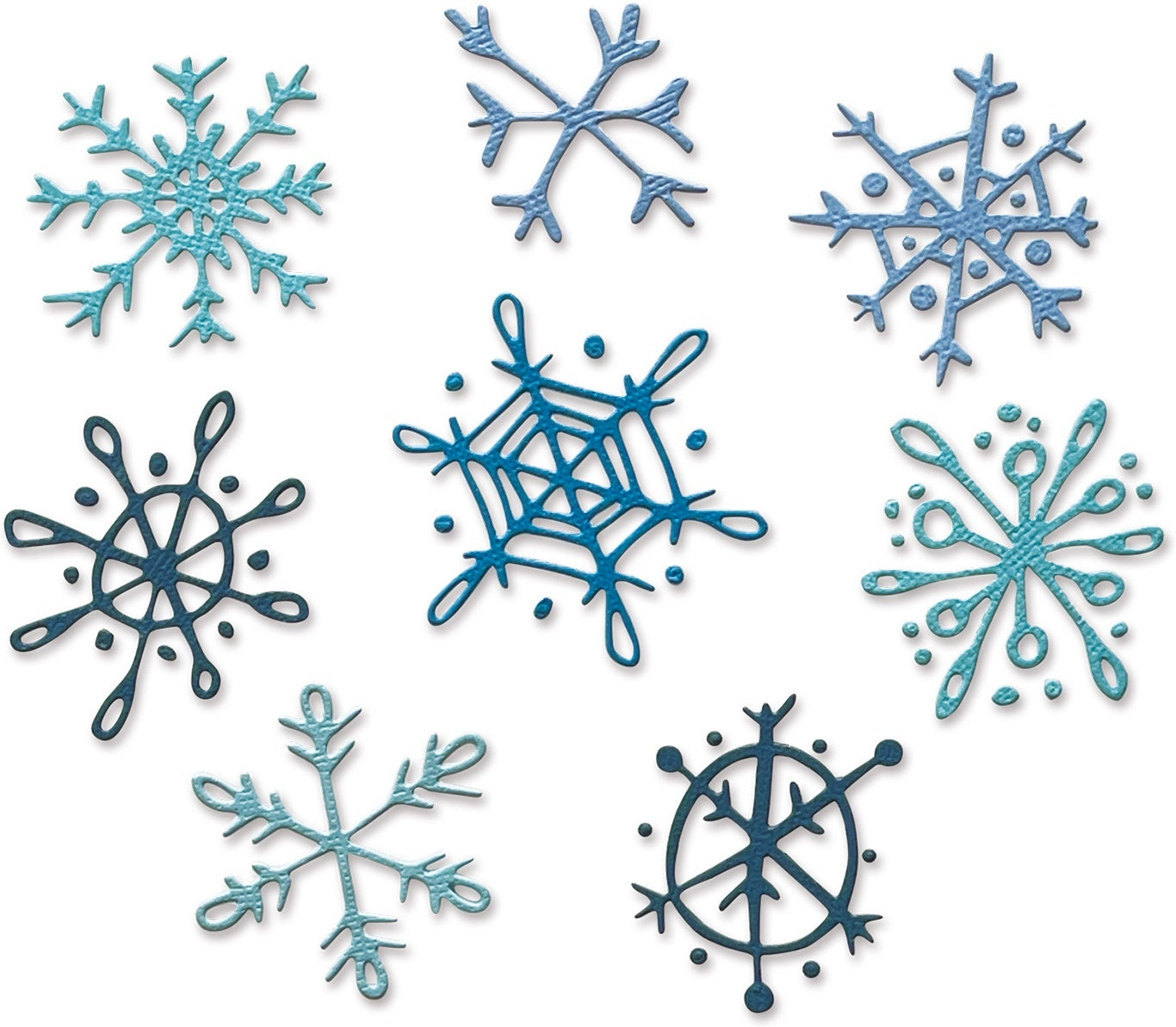 Sizzix Thinlits Dies By Tim Holtz 8 Per Pkg Scribbly Snowflakes