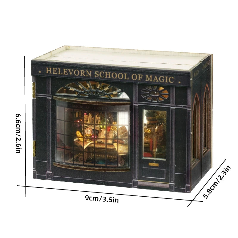 DIY Miniature Doll House 3D Puzzle Small House Assembly Building Model Kit Toys Home With Furniture Lighting Wooden Crafts Gifts - Color MINI-110 no cover