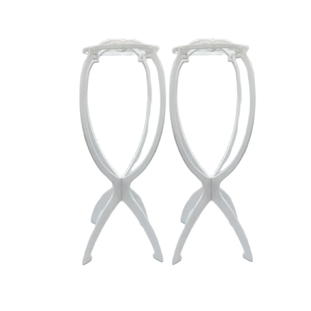 2 pcs stand 36cm Desk Stand Portable Wig Stand Wig Stands Portable Wig Hanger Salon Barber Hanging Hats Holder Display Stand - Color 36cm white