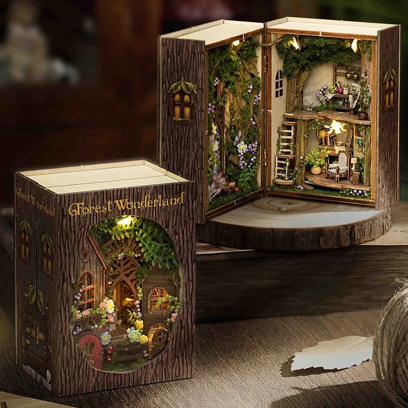 DIY Miniature Doll House 3D Puzzle Small House Assembly Building Model Kit Toys Home With Furniture Lighting Wooden Crafts Gifts