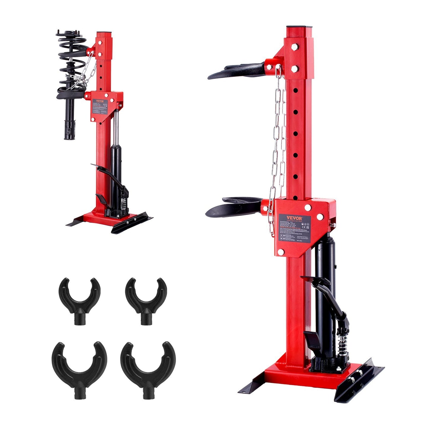 Strut Spring Compressor, 4.5 Ton/9920 LBS Hydraulic Jack Capacity, 1 Ton Rated Compression Force, Auto Strut Coil Spring Compressor Tool, Hydraulic Spring Compressor for Strut Spring Removing