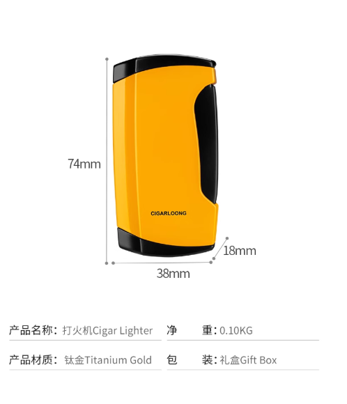 Cigar Torch Lighter with Punch Butane Refillable Lighters  Jet Flame Torch Strong Windproof Without Gas