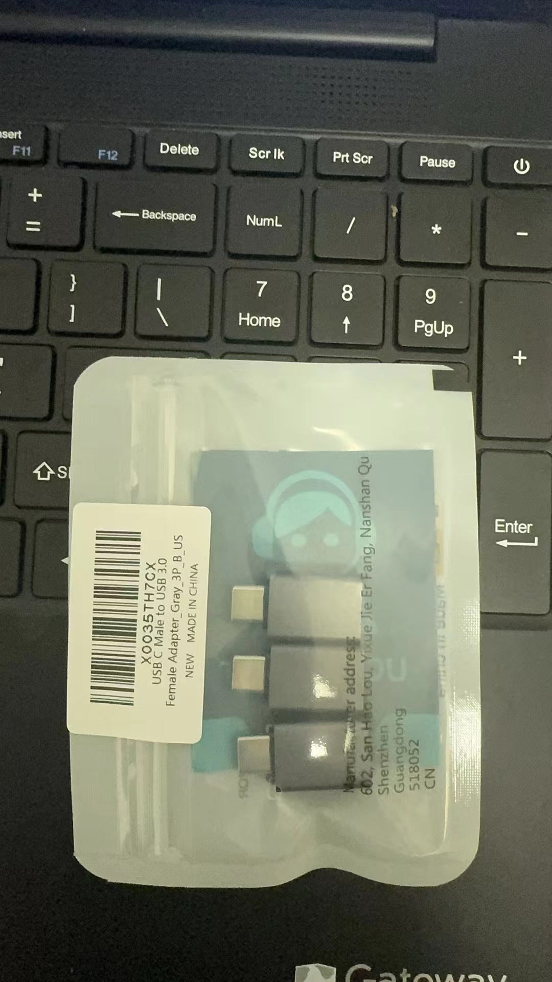 Gray USB C to USB Adapter 3 Pack,USBC Male to A Female 3.0 OTG MacBook Pro/Air USB Adapter,Type C Thunderbolt 4 Converter for iPhone 16 15