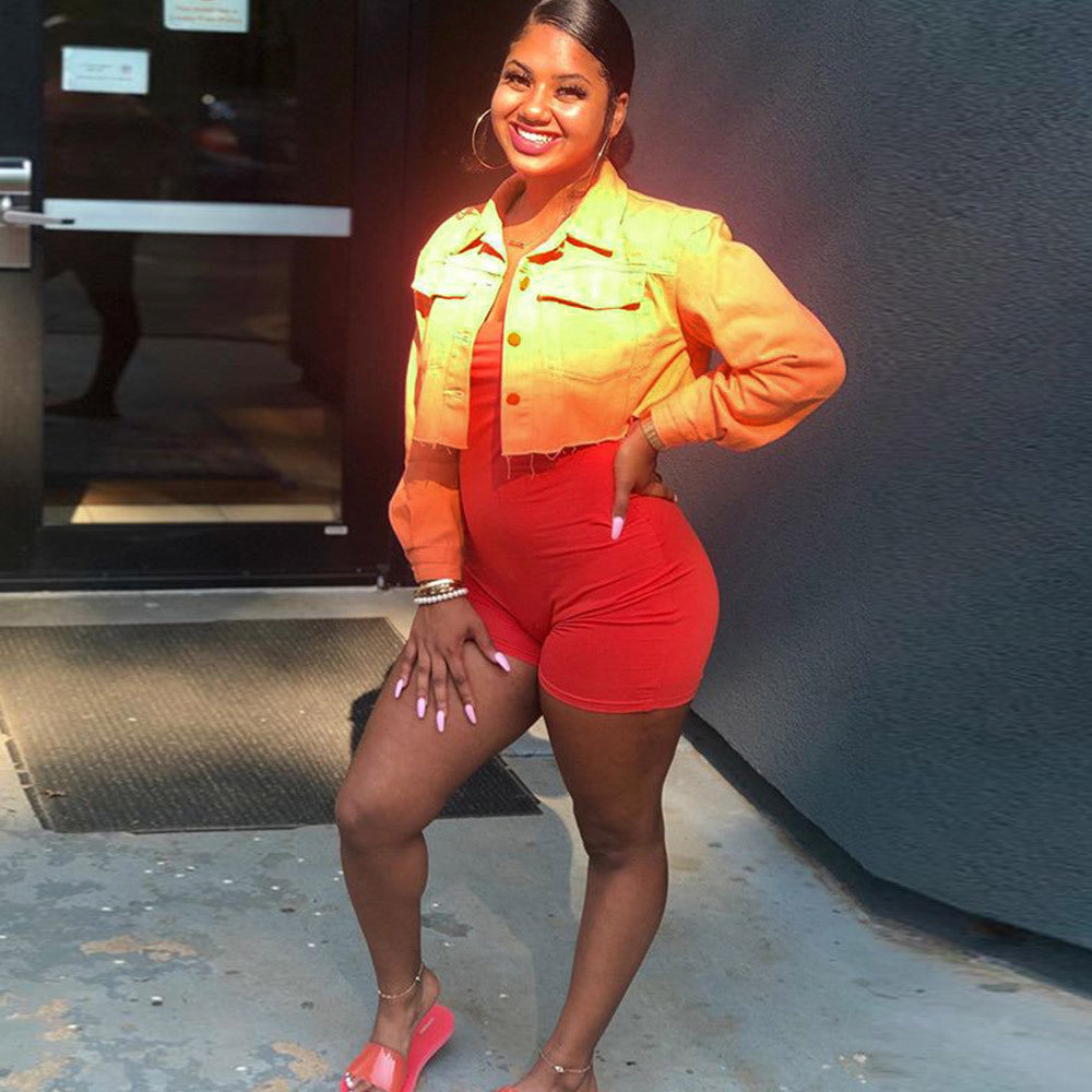 Jacket Women Streetwear Denim Jacket Women Outwear Bodycon Jeans Jackets Women Coat Casual Ladies Cropped Jackets