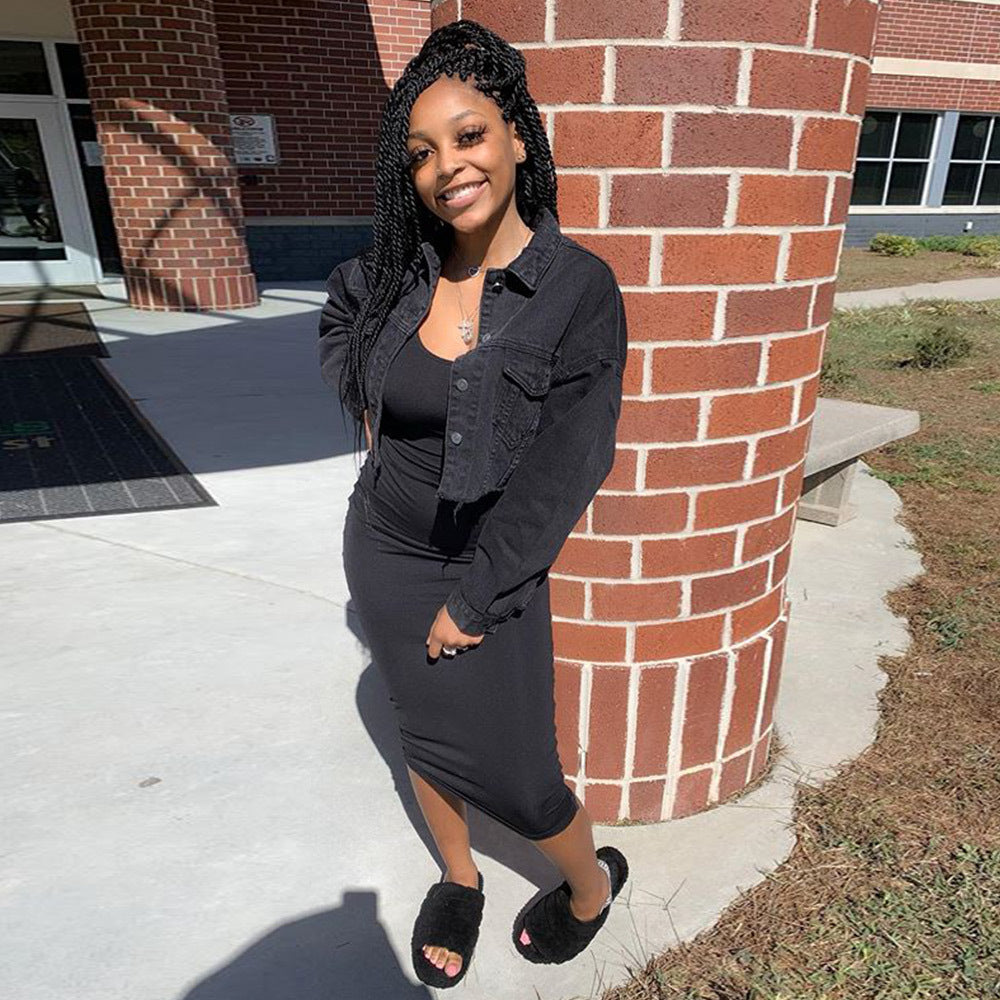 Jacket Women Streetwear Denim Jacket Women Outwear Bodycon Jeans Jackets Women Coat Casual Ladies Cropped Jackets