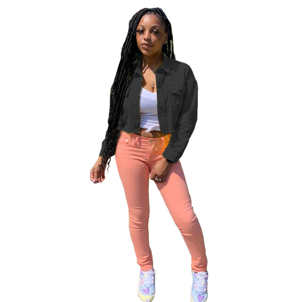 Jacket Women Streetwear Denim Jacket Women Outwear Bodycon Jeans Jackets Women Coat Casual Ladies Cropped Jackets