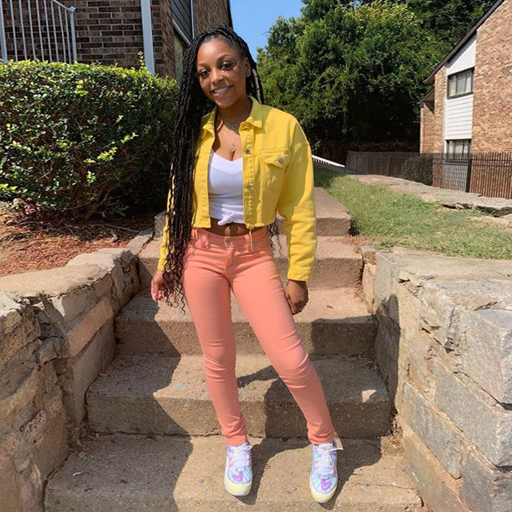 Jacket Women Streetwear Denim Jacket Women Outwear Bodycon Jeans Jackets Women Coat Casual Ladies Cropped Jackets