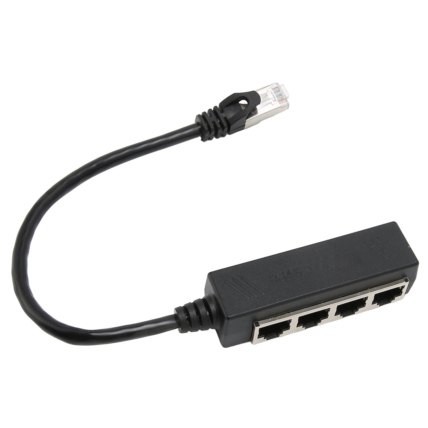 RJ45 Ethernet Splitter Cable One Point Four Ethernet Cable Splitter ABS PCB RJ45 Splitter Adapter for Laptop