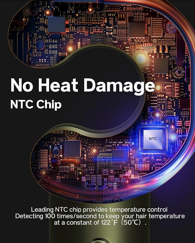 Lanfeng Hair Dryer for Women - Portable C-Shaped Hair Blow Dryer, 20m/s High-Speed Brushless Motor, Plasma Technology, Fast Drying in 5-Mins