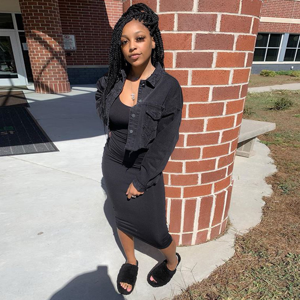 Jacket Women Streetwear Denim Jacket Women Outwear Bodycon Jeans Jackets Women Coat Casual Ladies Cropped Jackets