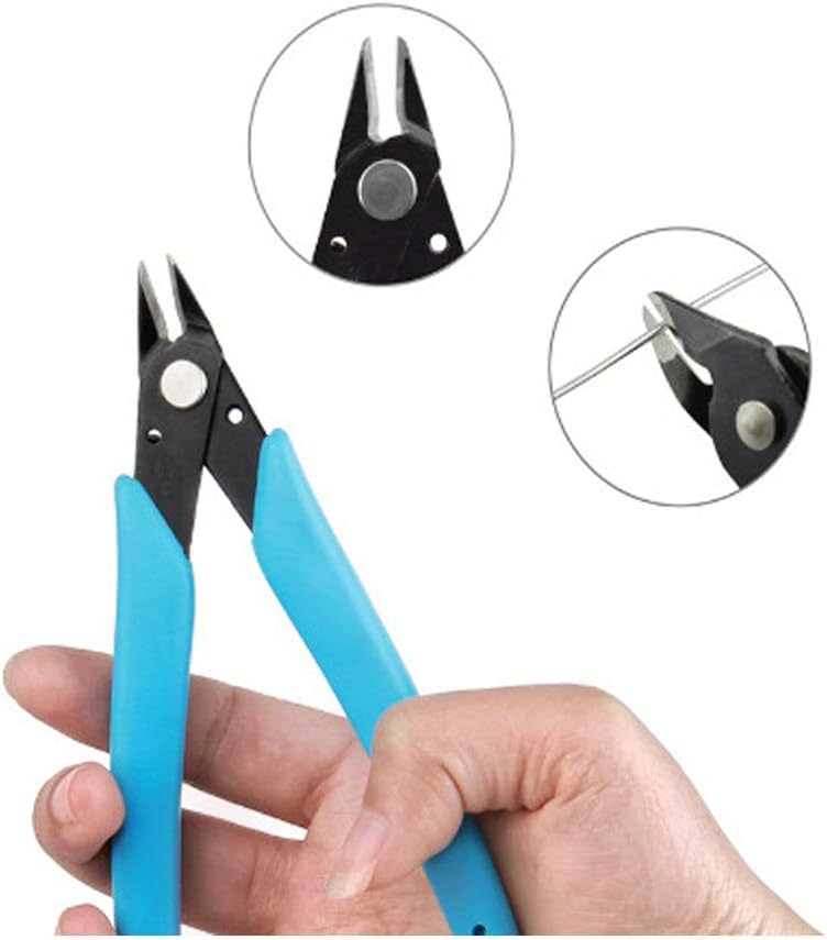 Micro Wire Cutter (1 box set of 3 pieces), Durable Diagonal Cutters for Electronics Repair, Model building and DIY Cutting Pliers