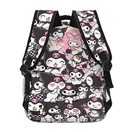 Cute Kawaii Backpack for Kids, Cartoon Anime Backpack Casual Large Capacity Laptop School Bag 17in Backpack Gift for Boys Girls
