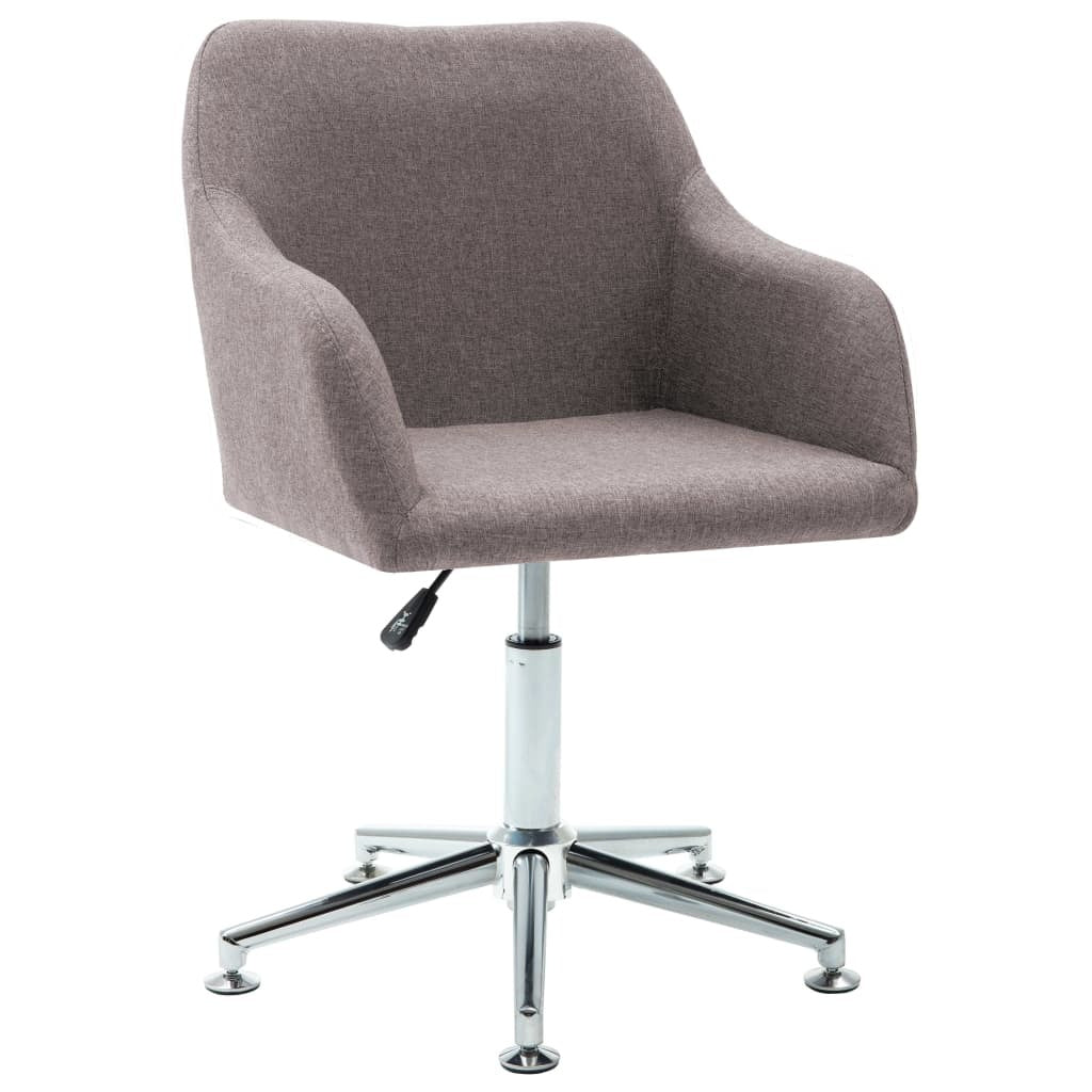 Office Chair Taupe Polyester Standard Adjustable Office Chair