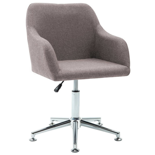 Office Chair Taupe Polyester Standard Adjustable Office Chair