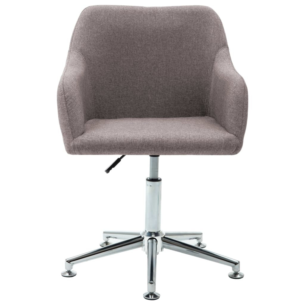 Office Chair Taupe Polyester Standard Adjustable Office Chair