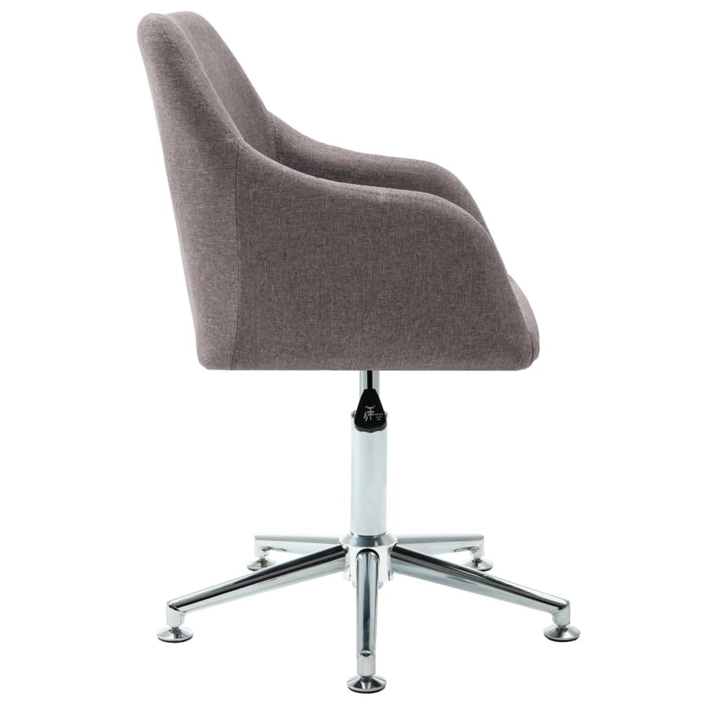 Office Chair Taupe Polyester Standard Adjustable Office Chair