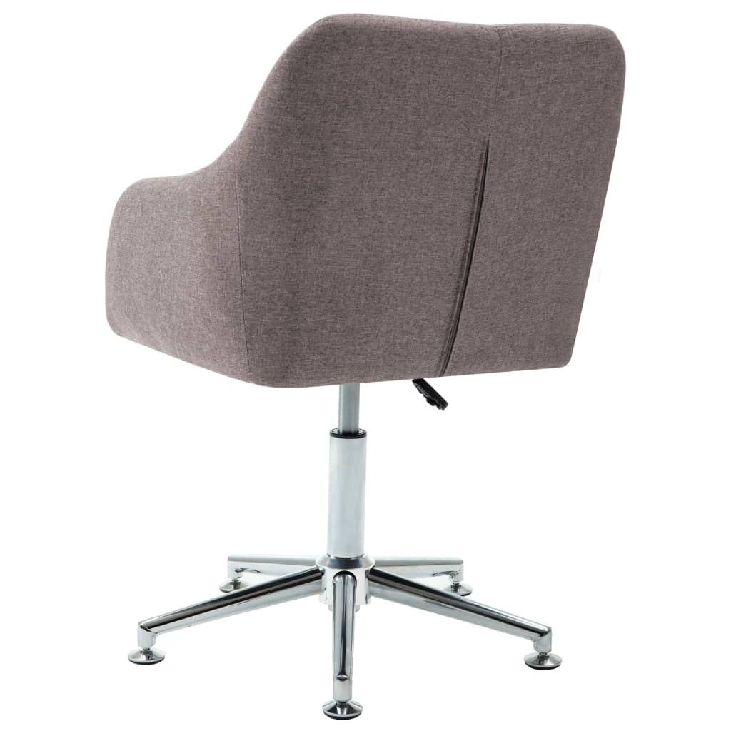 Office Chair Taupe Polyester Standard Adjustable Office Chair