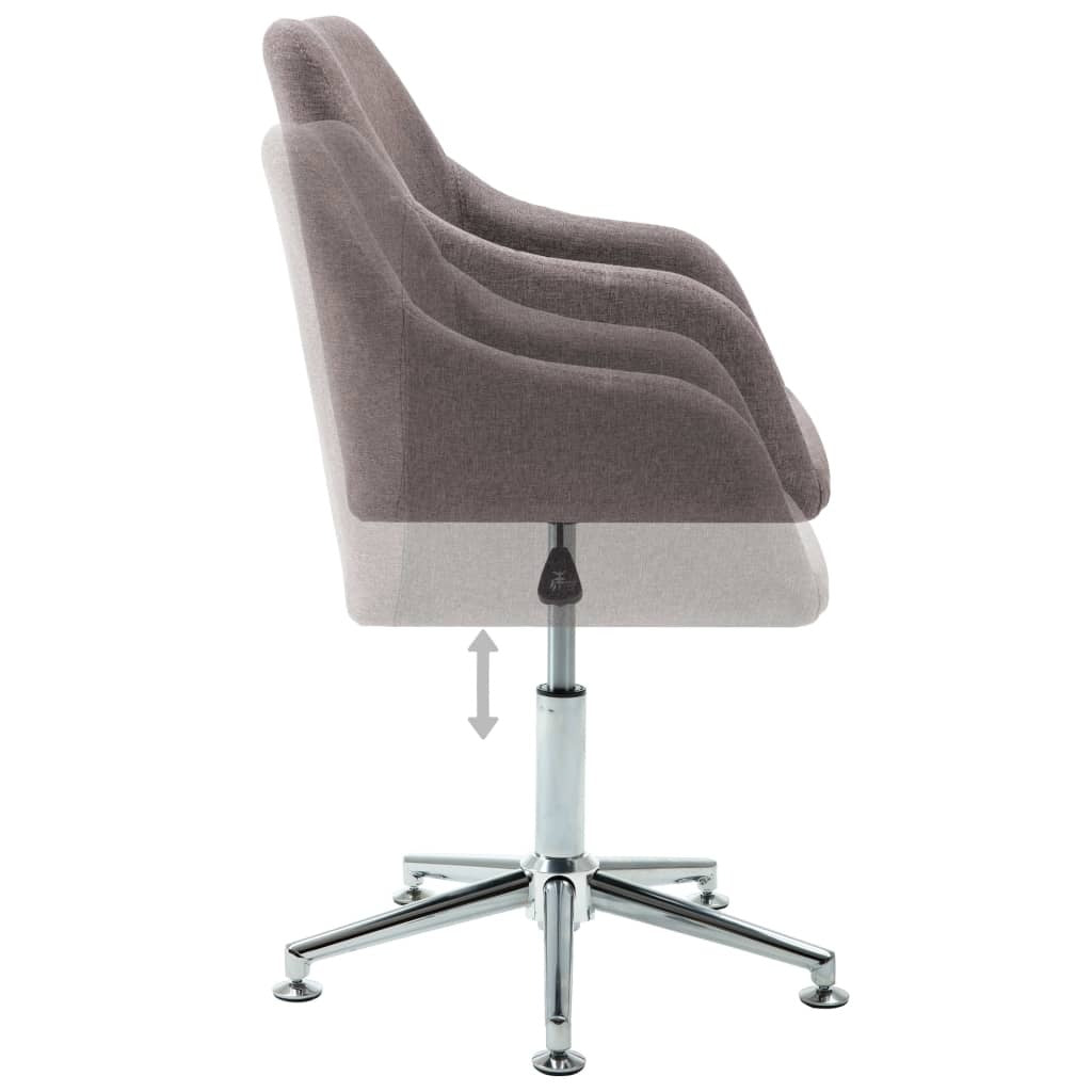 Office Chair Taupe Polyester Standard Adjustable Office Chair