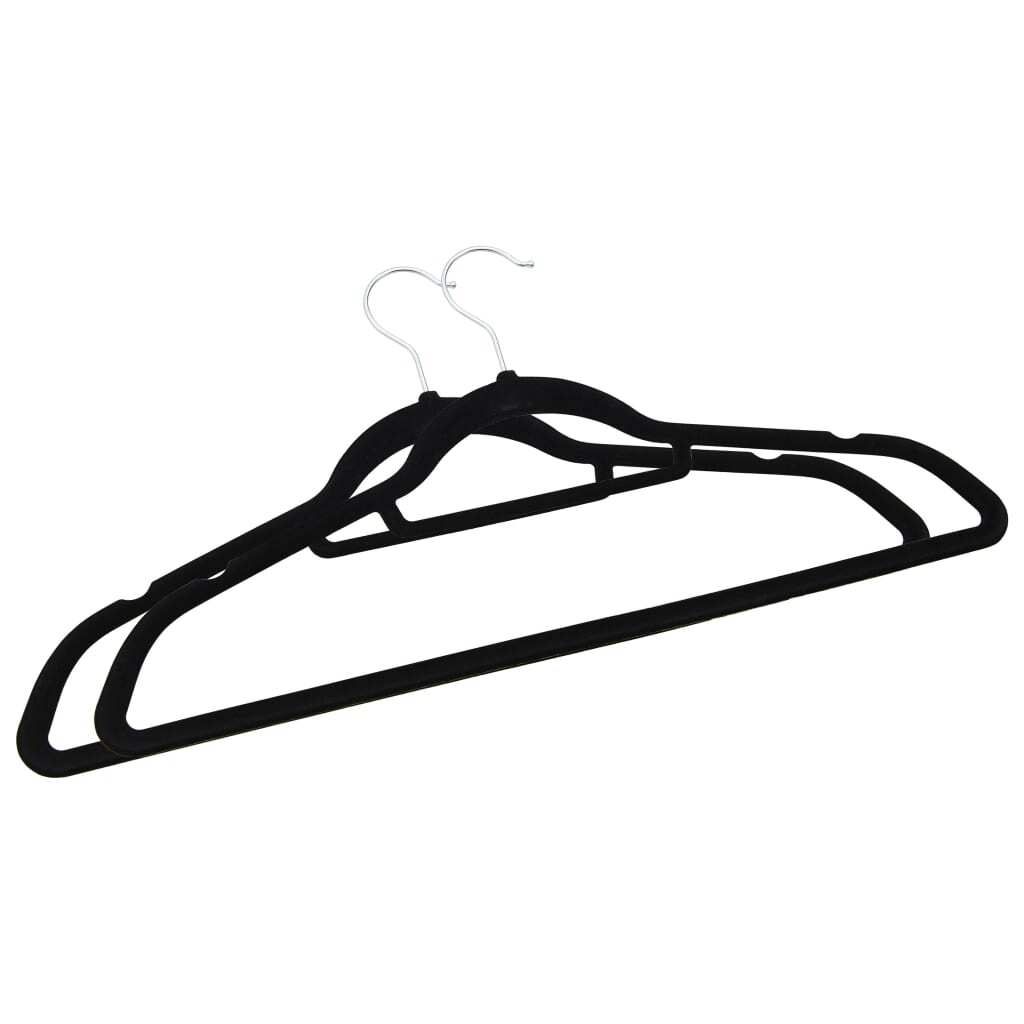 Hanger Set of 20 Black ABC plastic, zinc alloy, velvet Medium