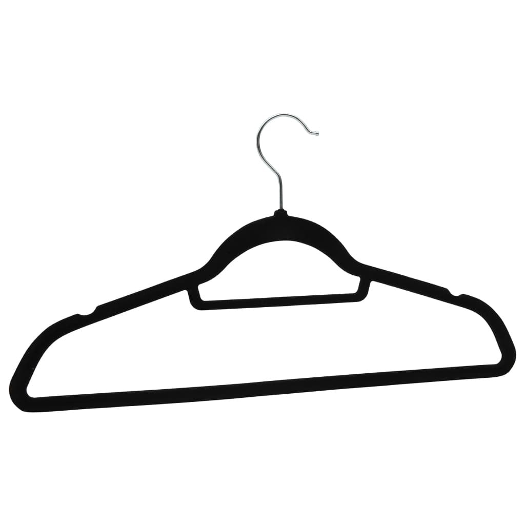Hanger Set of 20 Black ABC plastic, zinc alloy, velvet Medium