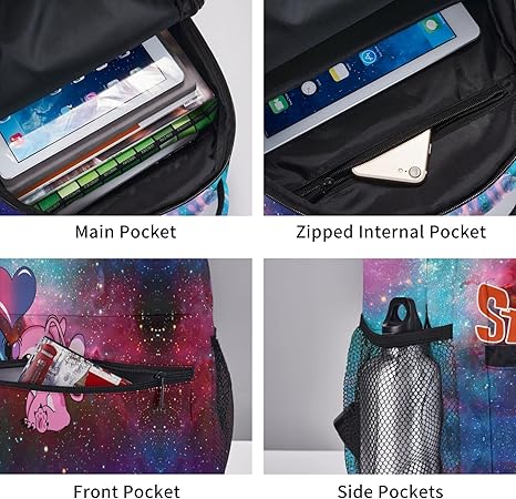 17inch Cartoon Backpack for Kids, Cute Anime Backpack Casual Large Capacity Laptop School Bag Backpack Back to School Gift for Boys Girls