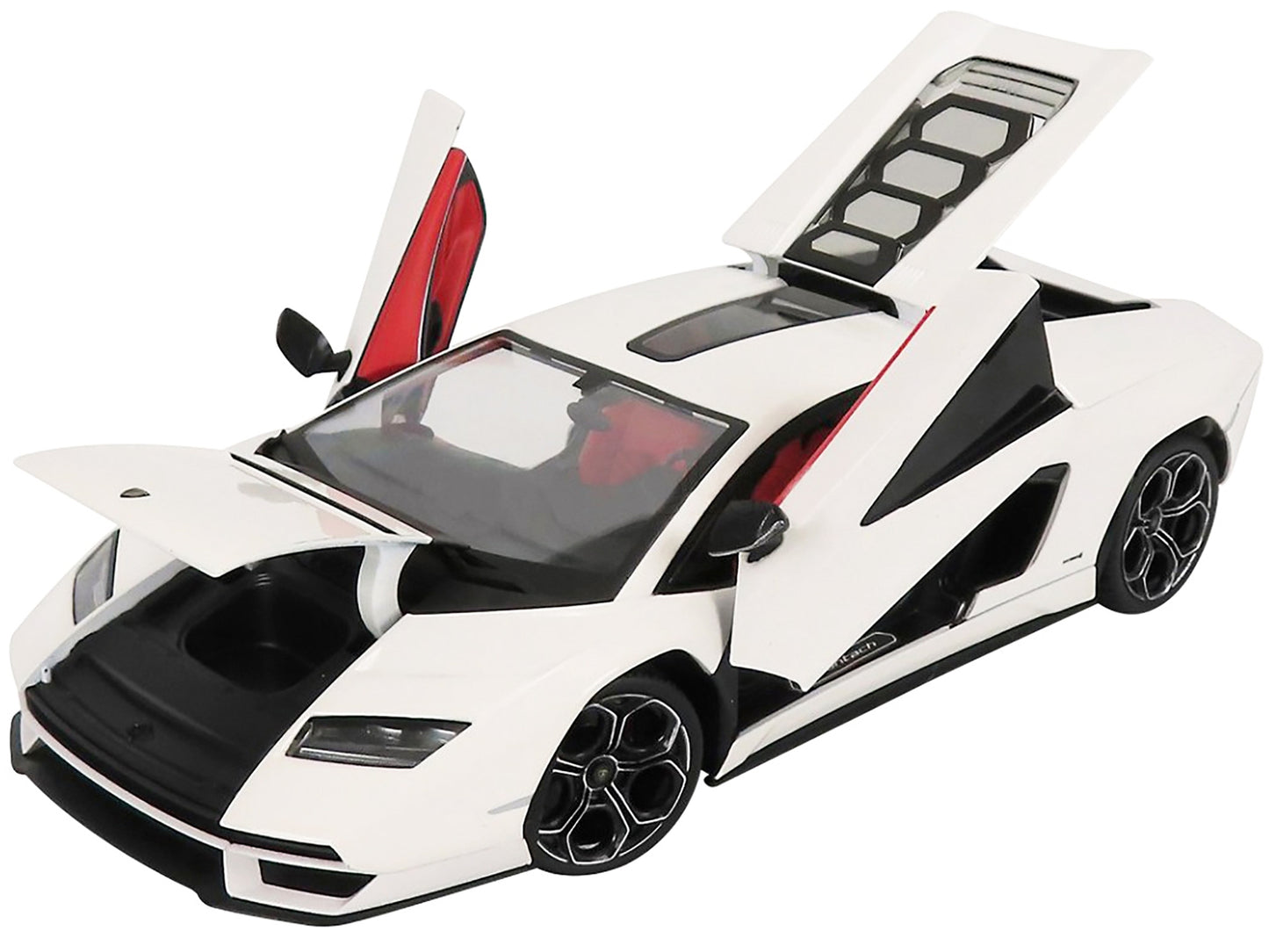 Lamborghini Countach LPI 800-4 White with Black Accents and Red Interior "Special Edition" 1/18 Diecast Model Car by Maisto