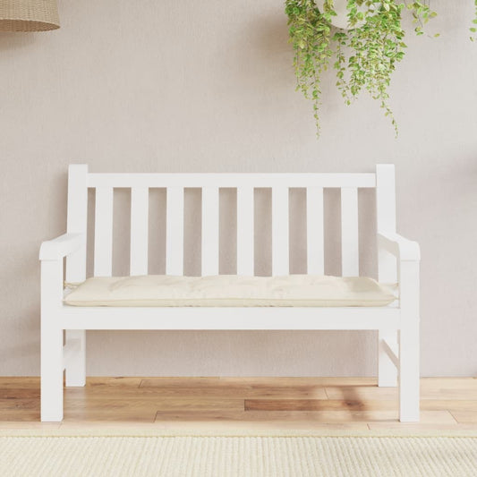 Garden Bench Cushion Cream White Oxford fabric (100% polyester)