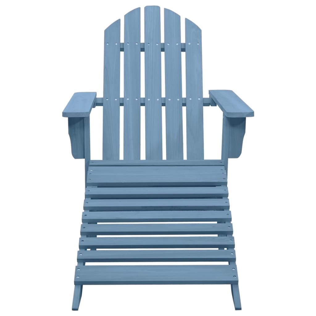 Garden Chair Blue Solid Fir Wood Standard Detachable