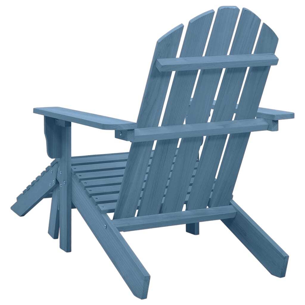 Garden Chair Blue Solid Fir Wood Standard Detachable
