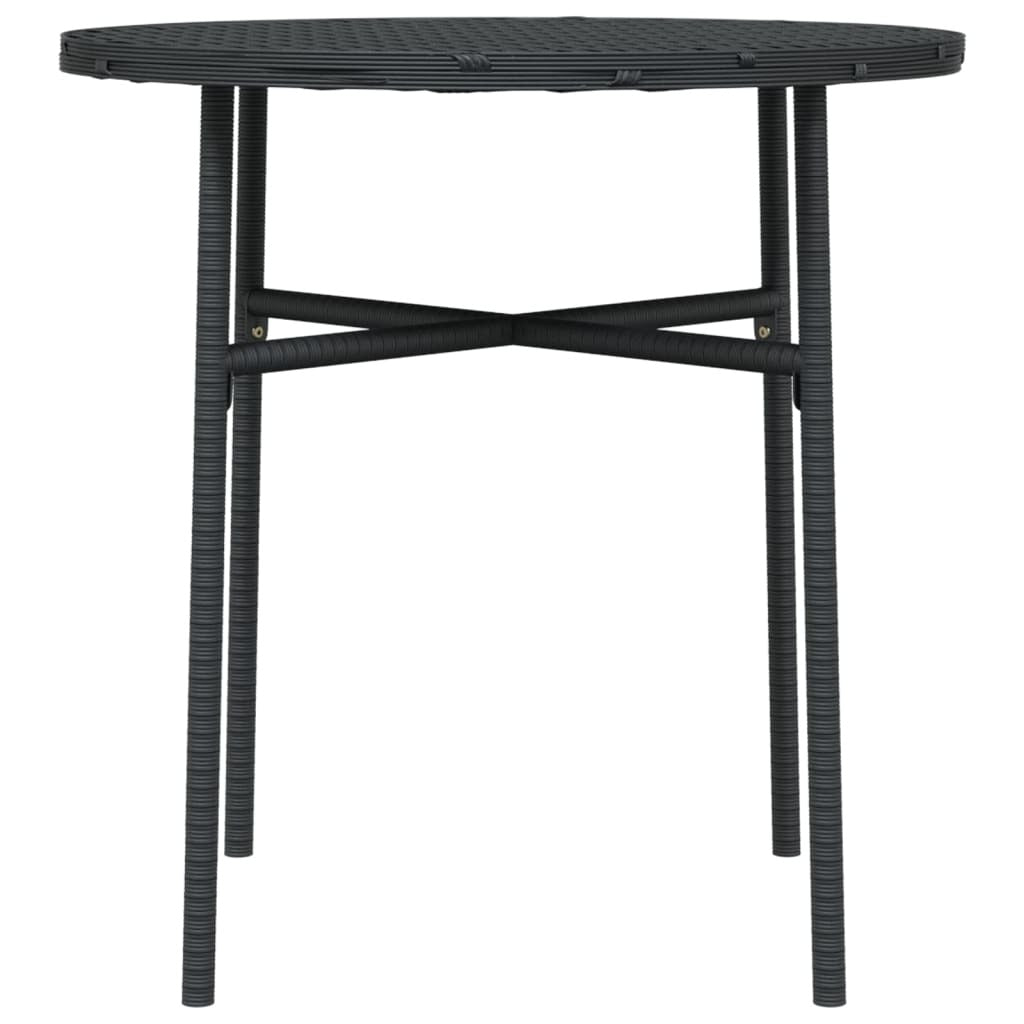 Tea Table Black PE rattan, powder-coated steel, PP board Medium