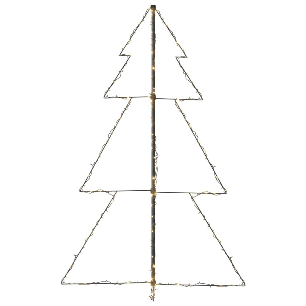 Christmas Cone Tree Warm white, Black Metal Medium