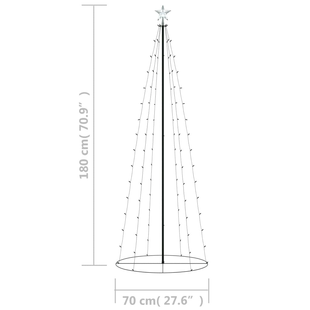 Christmas Tree Warm White PVC, metal 2 x 6 ft Foldable