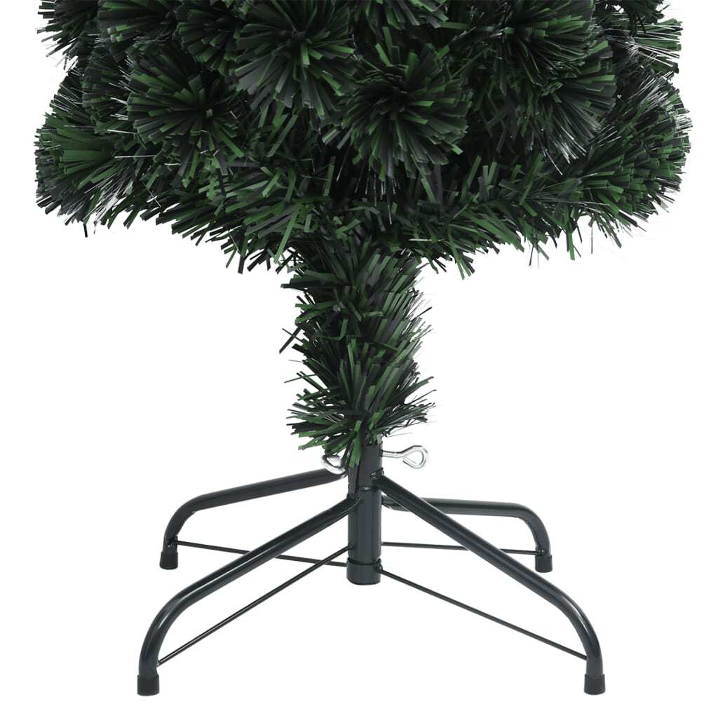 Christmas Tree Black and green Fiber optic, steel Slim