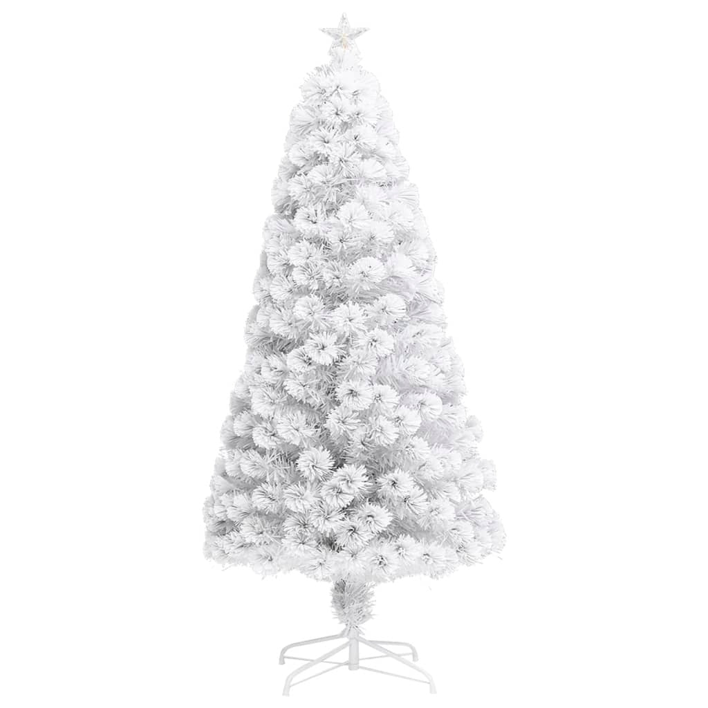 Artificial Christmas Tree White Fiber optic, PVC, Steel 4 ft