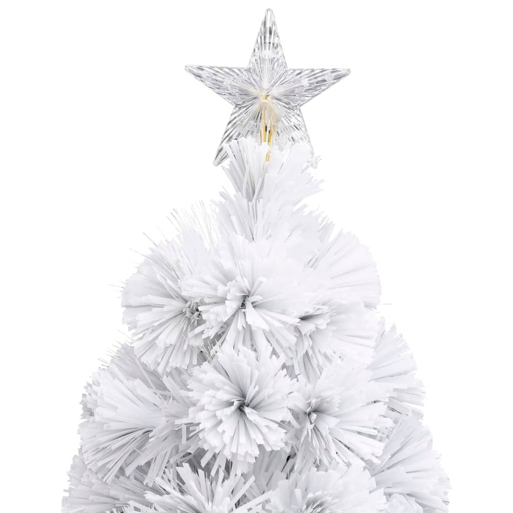 Artificial Christmas Tree White Fiber optic, PVC, Steel 4 ft