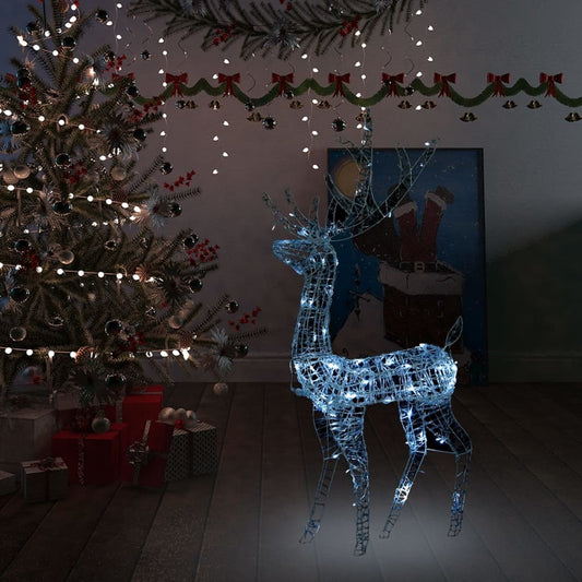 Reindeer Christmas Decoration Cold white Acrylic Life Size