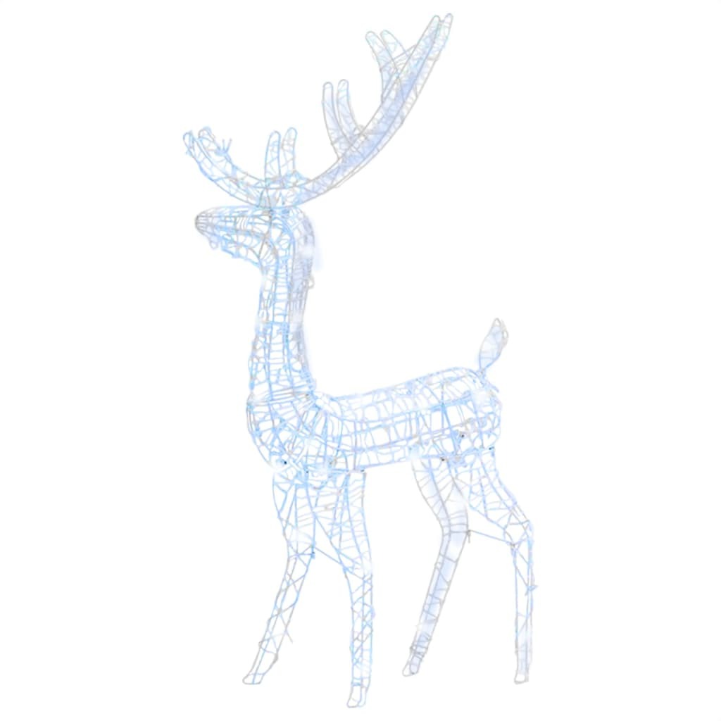 Reindeer Christmas Decoration Cold white Acrylic Life Size