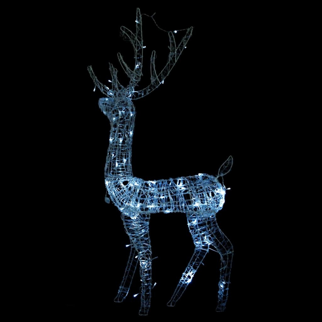 Reindeer Christmas Decoration Cold white Acrylic Life Size