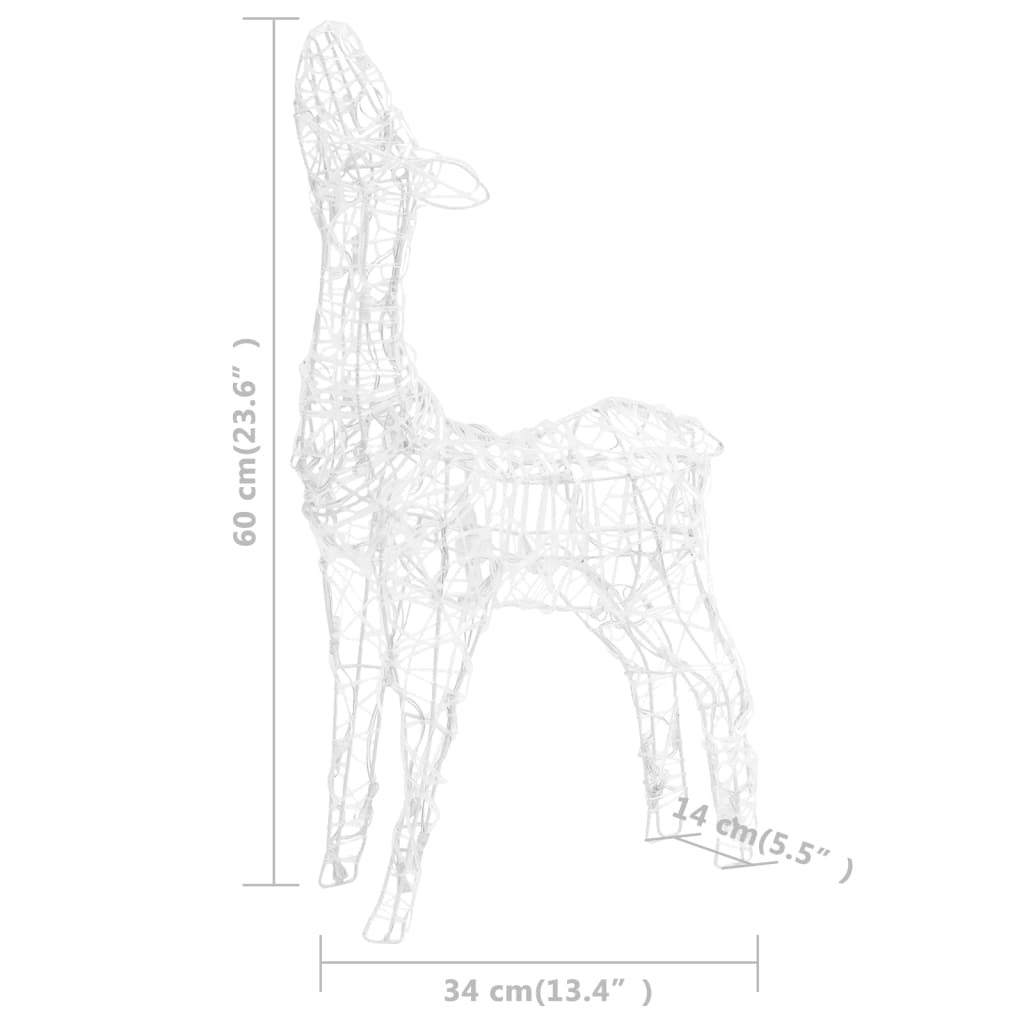 Reindeer Family Warm White Acrylic Acrylic Reindeer Other